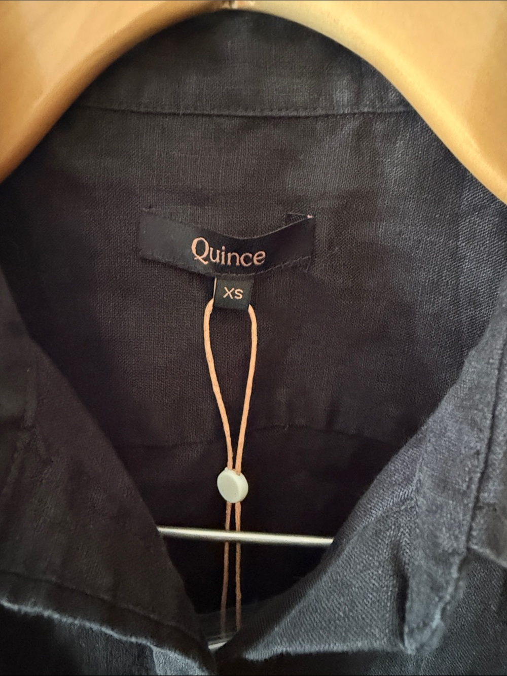 Quince European Linen Shirt Dress in Black - Picture 9 of 10